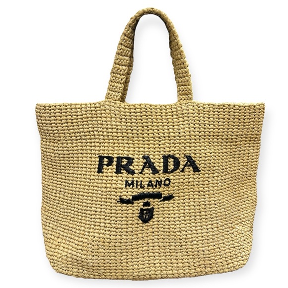Prada Raffia Large Tote Bag - Picture 1 of 6